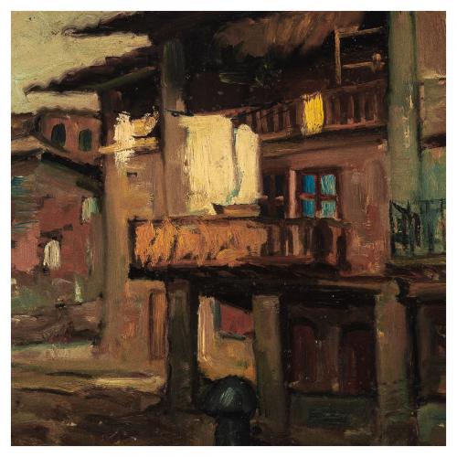 Jesús Casaus (Barcelona, 1926-2002) Pueblo. 