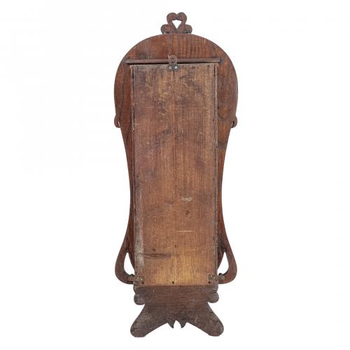 Reloj de pared modernista en madera de roble con decoración