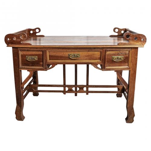 Mesa de despacho modernista en madera de cerezo, ppios. del