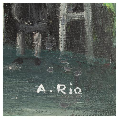 Agustí Río  (Barcelona 1923-1997) Las Ramblas. 
