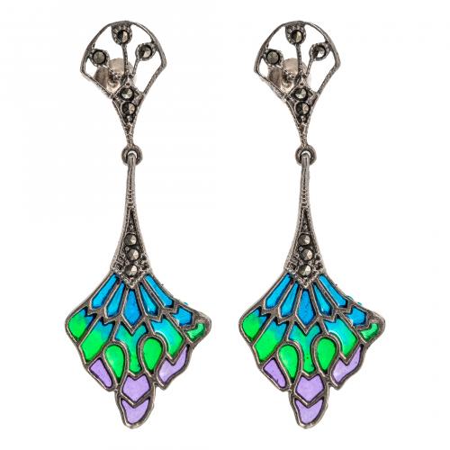 Broche-colgante estilo modernista diseño perfil femenino y 