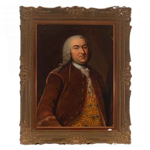 Escuela alemana, s.XVIII. Retratos de dama y caballero. 
