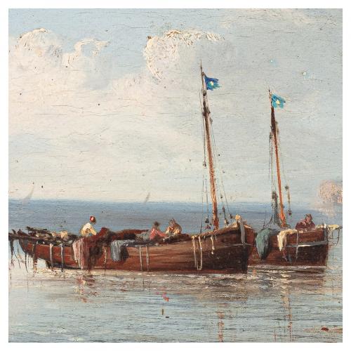 Escuela española, s.XIX. Marinas. 