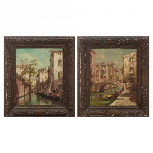 E. Zeno (Activo en Italia, 1880-1956) Vistas venecianas. 