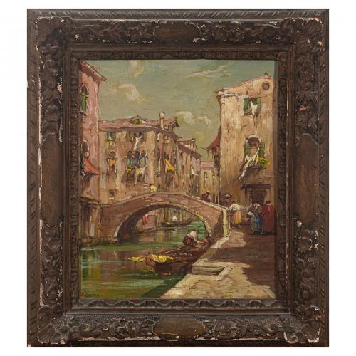 E. Zeno (Activo en Italia, 1880-1956) Vistas venecianas. 