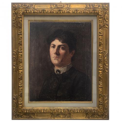 Escuela europea, s.XIX. Retrato femenino. 