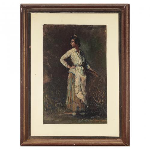 Escuela española, s.XX. Campesina. 