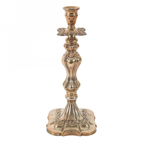Candelero en plata punzonada 800 milésimas, s.XX. 