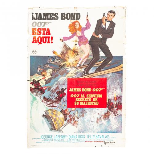 Lote de 15 carteles antiguos de cine. "La maldición del esc
