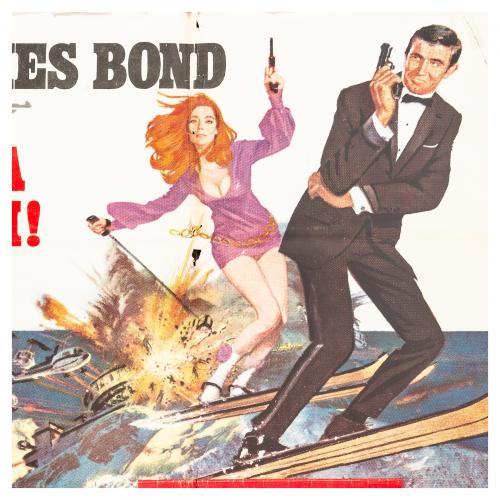 Lote de 15 carteles antiguos de cine. "La maldición del esc