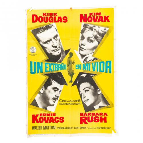 Lote de 15 carteles antiguos de cine. "La maldición del esc
