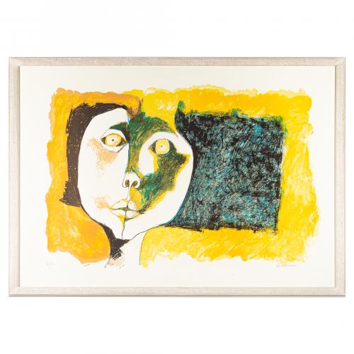 Oswaldo Guayasamin (Ecuador, 1919-1999)Rostro. 