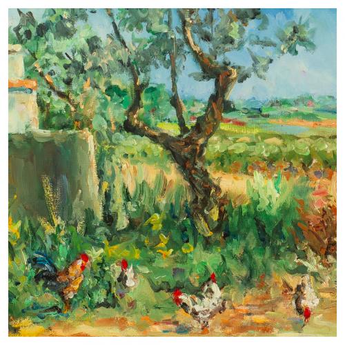 José Brugué Verdaguer (Vic, Barcelona, 1922-?) Paisaje co