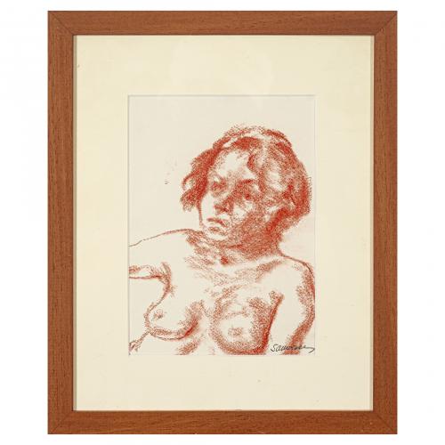 Ramon Sanvisens (Barcelona, 1917-1987) Semidesnudo femeni