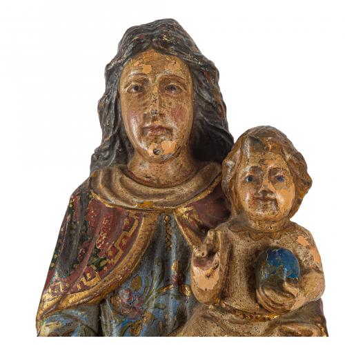 Escuela española, s.XVIII. Virgen con Niño. 