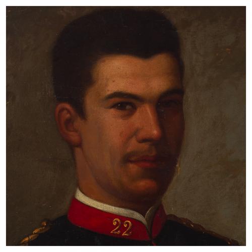 Escuela española, s.XIX. Retrato de militar. 