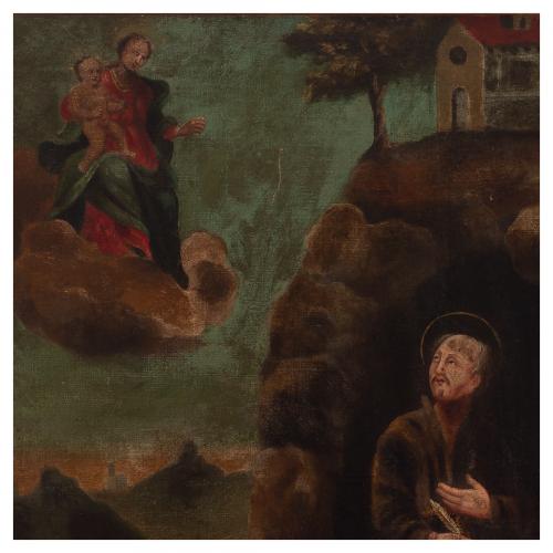 Escuela española, s.XVIII. Aparacición de la Virgen a San