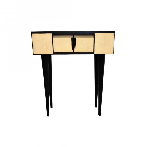 R & Y Augousti.Consola en madera tapizada en shagreen (pi