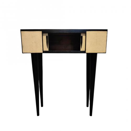 R & Y Augousti.Consola en madera tapizada en shagreen (pi