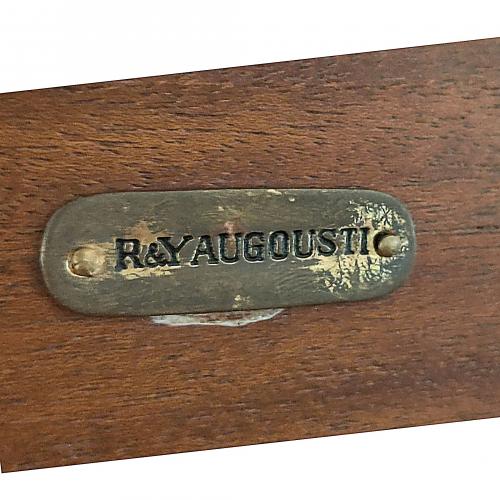 R & Y Augousti.Consola en madera tapizada en shagreen (pi