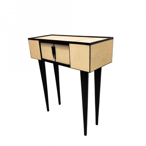 R & Y Augousti.Consola en madera tapizada en shagreen (pi