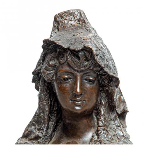 Escuela española, ppios. del s.XX. Maja con mantilla. 