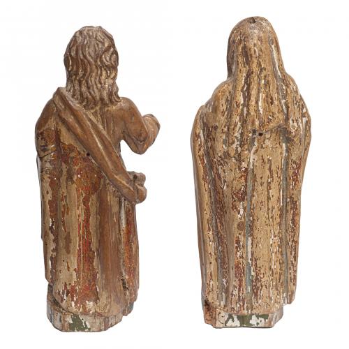 Escuela española, s.XVIII. La Virgen y San Juan. 