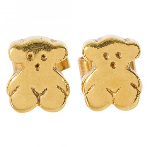 Pendientes de la firma Tous diseño oso en oro. 1,59 gr. 