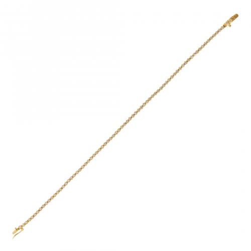 Pulsera rivière en oro con diamantes talla brillante engast