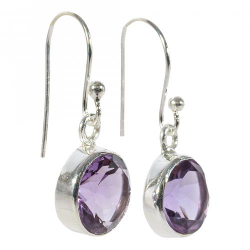 Juego de pulsera y pendientes en plata con chatones de amat