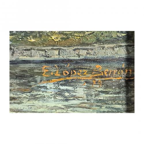 Eugenio López Berrón (Ávila, 1941) Paisaje con puente. 